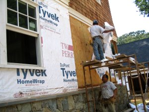 Tearing off the Tyvek