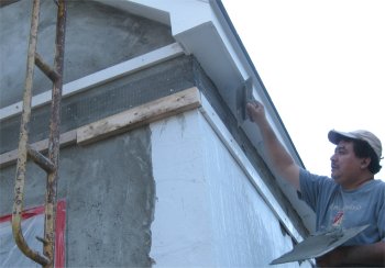 Solid
              stucco band