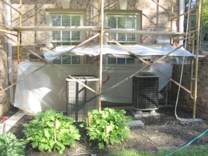 Heat pump tents