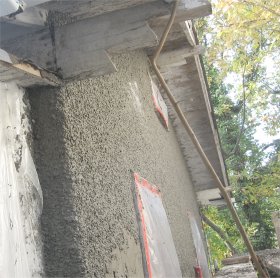 Pebble dash stucco in Takoma Park, Md